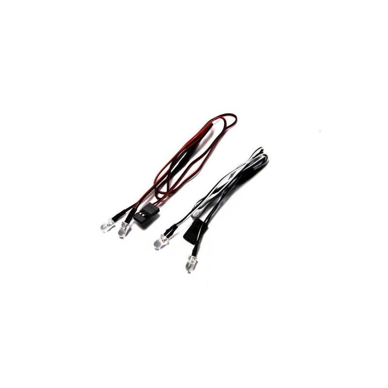 Piezas de coches RC - AXIAL SCX10-III Juego de luces LED (Blanco/Rojo) - AXI230031 - FLASH RC