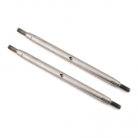 Ricambi per auto RC - Collegamento assiale in acciaio inox M6x 109mm (2pz): SCX10III - AXI234014 - FLASH RC
