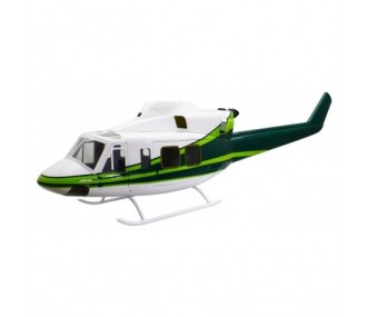 Rumpf, Zubehör Helikopter - Bell 412 Compactor Klasse 800 Weiß - Grün - FLASH RC