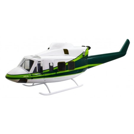 Rumpf, Zubehör Helikopter - Bell 412 Compactor Klasse 800 Weiß - Grün - FLASH RC