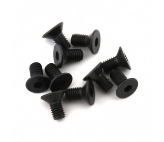 RC Car Parts - AXIAL M3 x 6mm, Flat Head Screw (10) - AXI235174 - FLASH RC