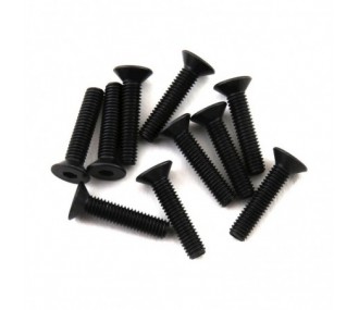 RC Car Parts - AXIAL M3 x 14mm, Flat Head Screw (10) - AXI235178 - FLASH RC