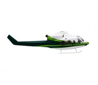 Fuselages, accessoires Hélico - Bell 412 Compactor classe 800 Blanc - vert - FLASH RC 2