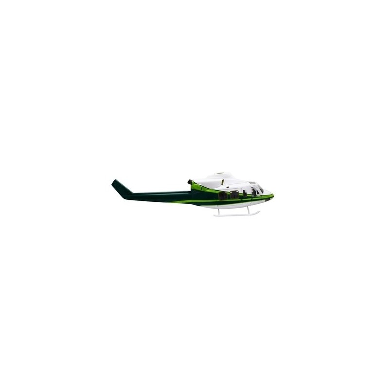 Fuselages, accessories Helicopter - Bell 412 Compactor class 800 White - green - FLASH RC