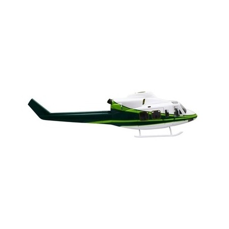 Fuselages, accessories Helicopter - Bell 412 Compactor class 800 White - green - FLASH RC