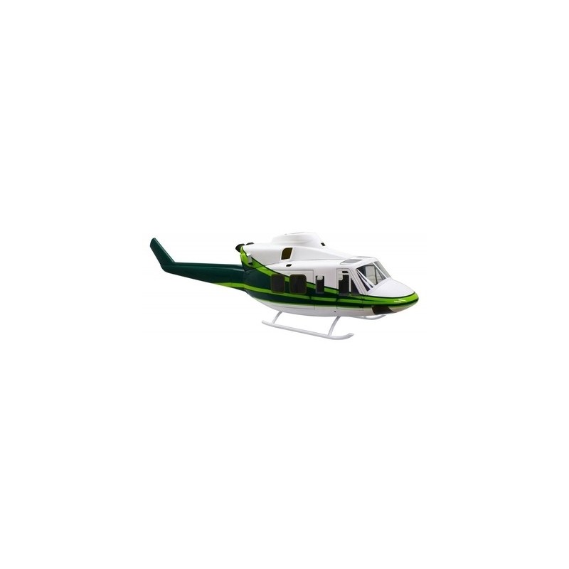 Fuselages, accessories Helicopter - Bell 412 Compactor class 800 White - green - FLASH RC