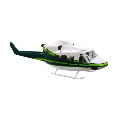 Fuselages, accessoires Hélico - Bell 412 Compactor classe 800 Blanc - vert - FLASH RC