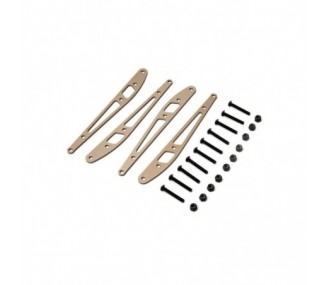 Piezas de coches RC - AXIAL Placa del brazo inferior trasero (4): RBX1 - AXI334000 - FLASH RC