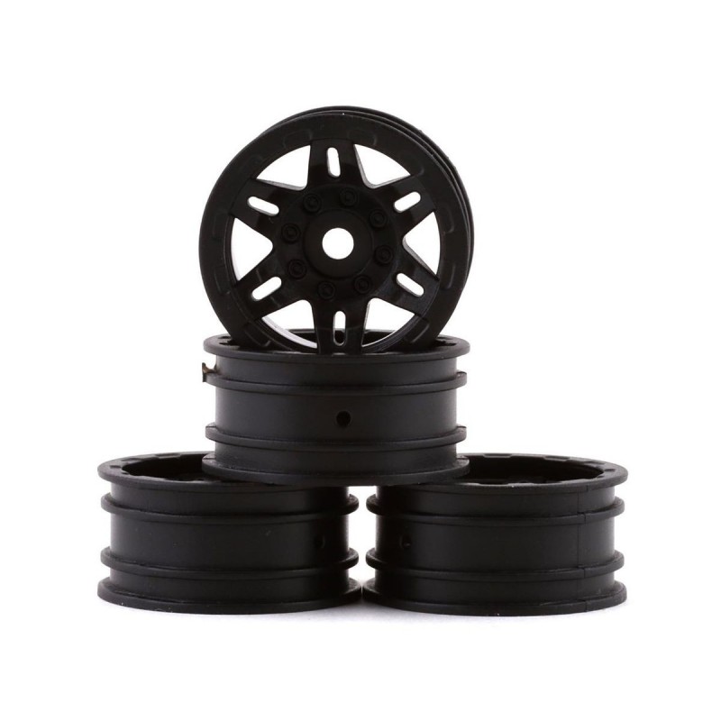 Ersatzteile RC Autos - AXIAL 1.0 Rockster Wheels Black (4pcs): SCX24 - AXI40002 - FLASH RC