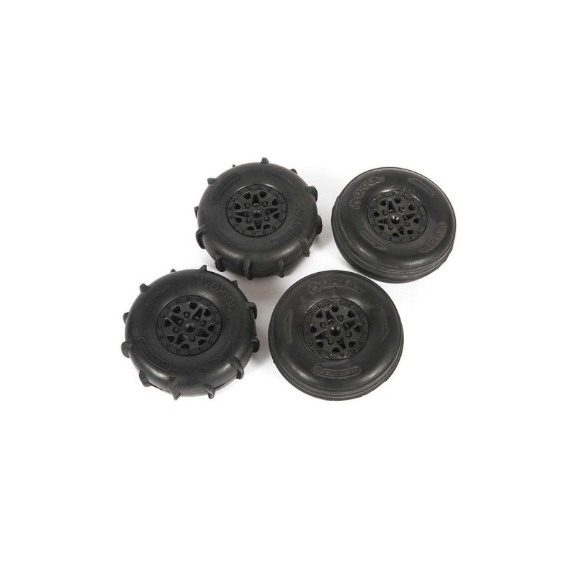 Recambios para coches RC - Juego de neumáticos AXIAL ST28 Razor FR / Paddle RR: Yeti Jr. - AXI41000 - FLASH RC