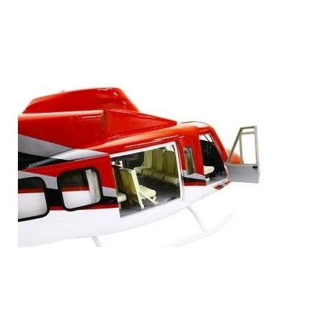 Fuselages, accessoires Hélico - Bell 412 Compactor classe 800 Blanc - vert - FLASH RC