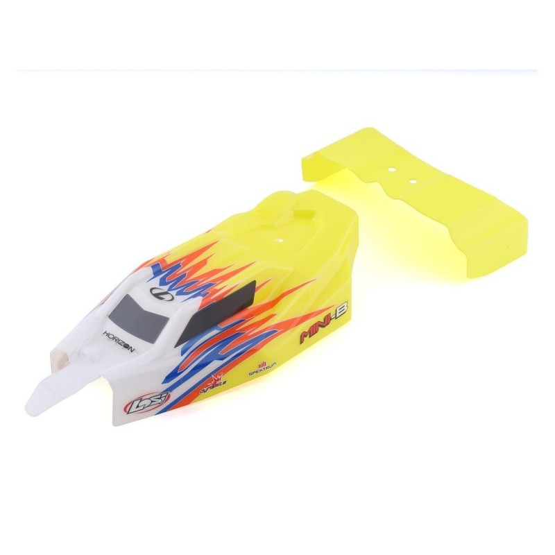 Ricambi per auto RC - LOS210023 - LOS210023 - Corpo, ala, giallo/bianco: Mini-B Losi - FLASH RC