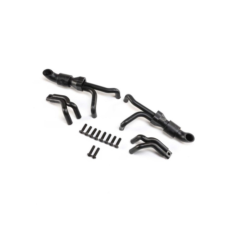 Ersatzteile RC-Cars - LOS241035 - LOS241035 - 4n1 Collective Headers, Silver: LMT Losi Losi - FLASH RC
