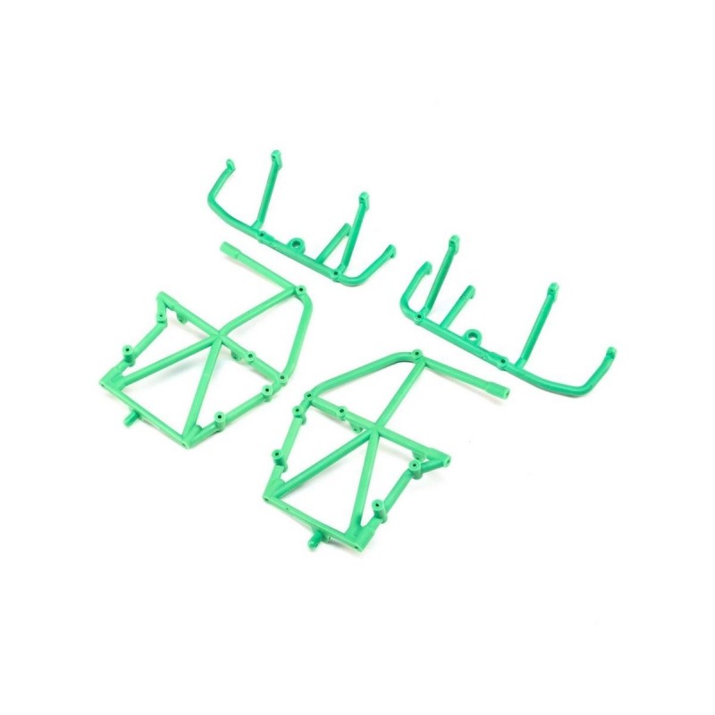 LOS241039 - LOS241039 - Side Cage and Lower Bar, Green: LMT Losi Losi - FLASH RC