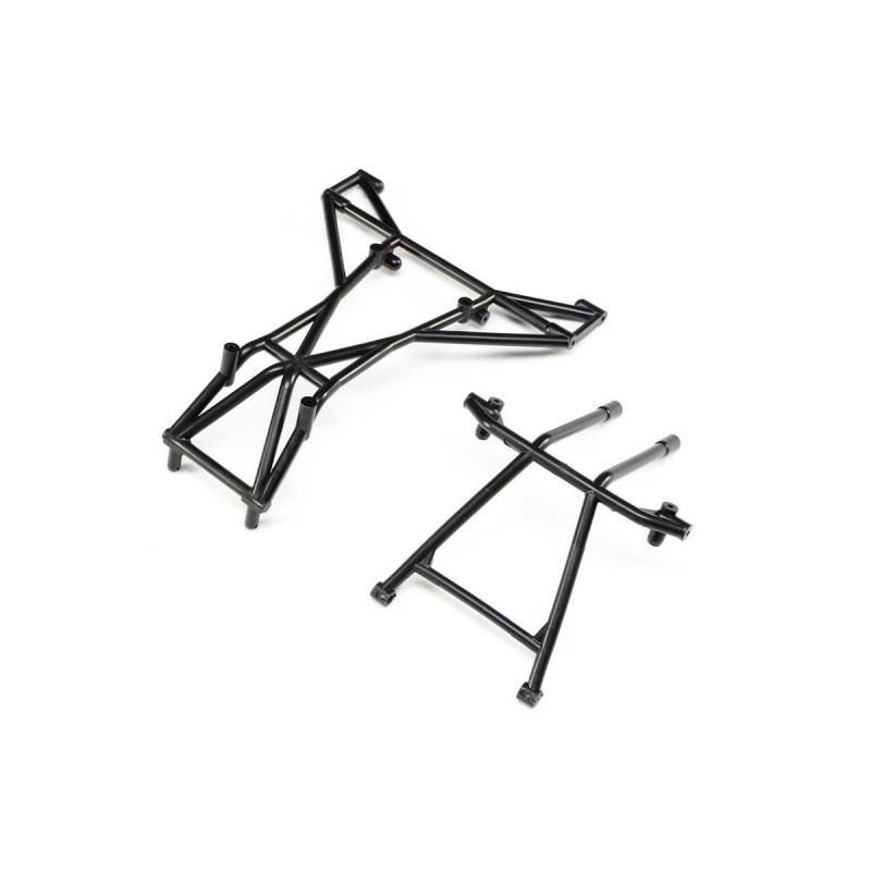 RC Car Parts - LOS241042 - LOS241042 - Top and Upper Cage Bars, Black: LMT Losi - FLASH RC