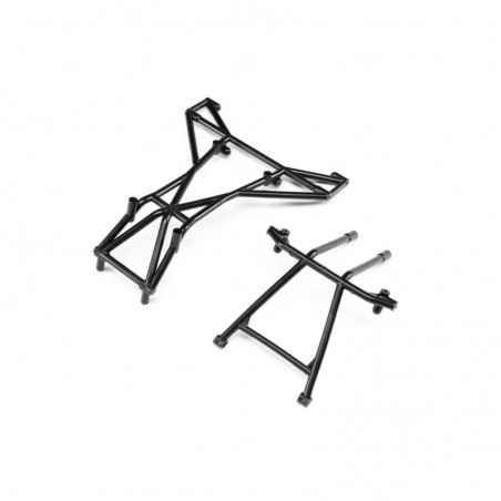LOS241042 - LOS241042 - Top and Upper Cage Bars, Black: LMT Losi Losi - FLASH RC