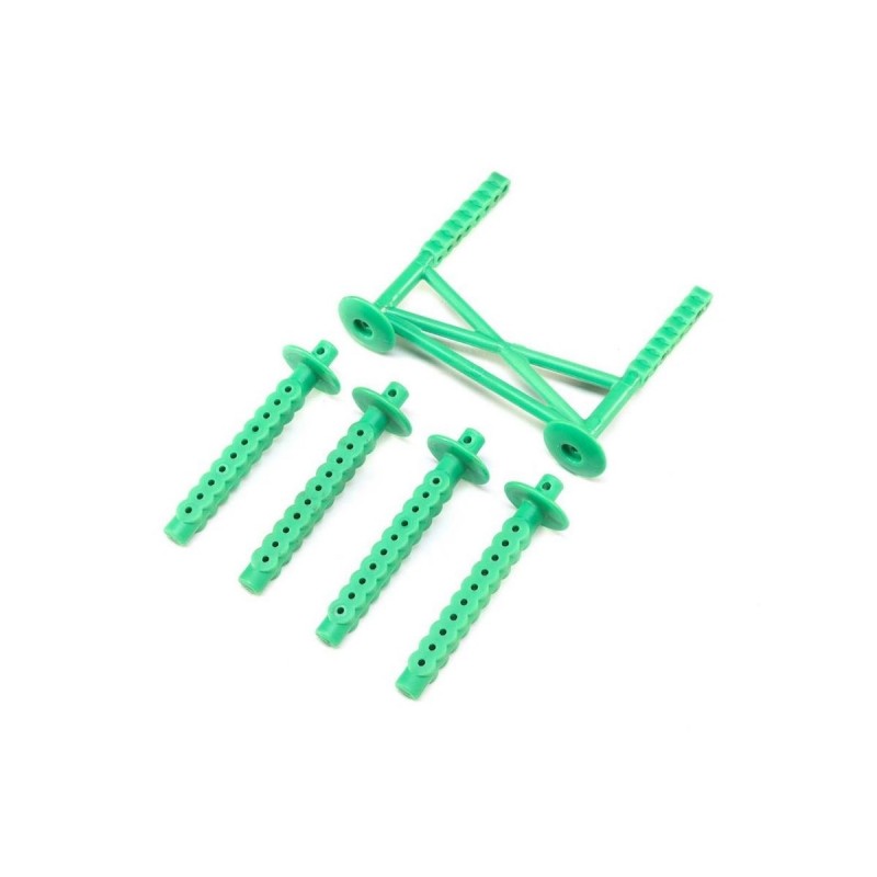 Ricambi RC Auto - LOS241045 - LOS241045 - Supporto corpo posteriore e montanti corpo, verde: LMT Losi Losi - FLASH RC