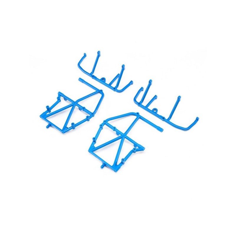 LOS241047 - LOS241047 - Side Cage and Lower Bar, Blue: LMT Losi Losi - FLASH RC