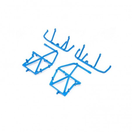 RC Car Parts - LOS241047 - LOS241047 - Side Cage and Lower Bar, Blue: LMT Losi - FLASH RC