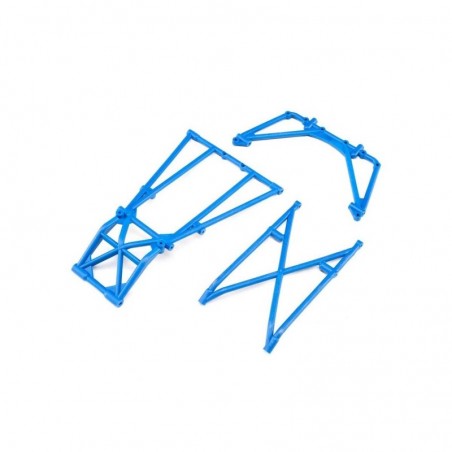 RC Car Parts - LOS241049 - LOS241049 - Rear Cage and Hoop Bars, Blue: LMT Losi - FLASH RC