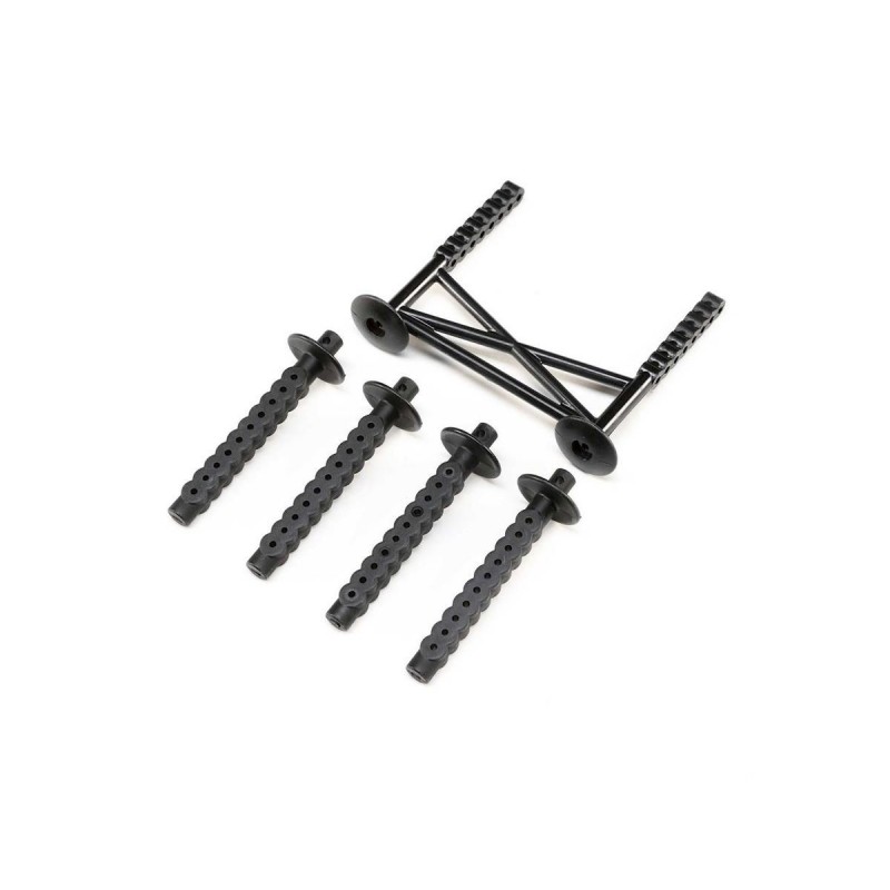 Ricambi RC Auto - LOS241050 - LOS241050 - Supporto corpo posteriore e montanti corpo, nero: LMT Losi - FLASH RC