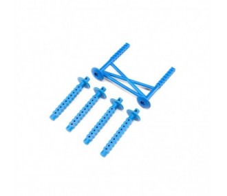 Ersatzteile RC-Cars - LOS241051 - LOS241051 - Rear Body Support and Body Posts, Blue: LMT Losi Losi - FLASH RC