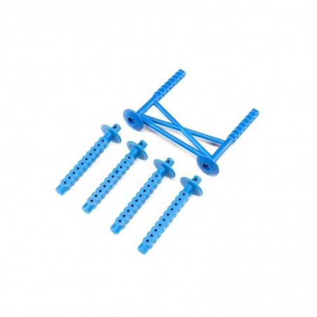 RC Car Parts - LOS241051 - LOS241051 - Soporte trasero y postes de la carrocería, Azul: LMT Losi - FLASH RC