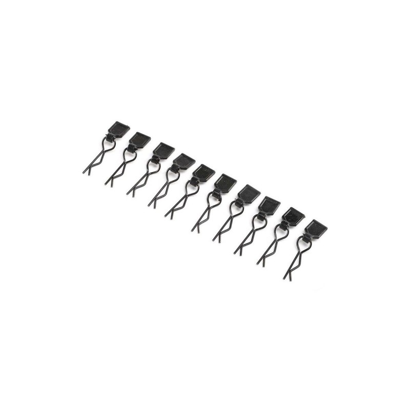 LOS246003 - LOS246003 - Body Clips, Black, Small (10): LMT Losi Losi - FLASH RC