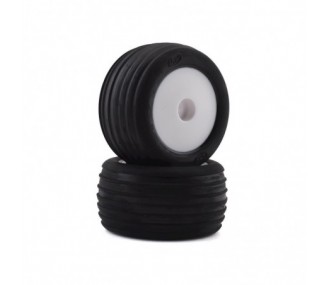 Ersatzteile RC-Cars - LOS41014 - LOS41014 - Directional Tires, FR, Mntd, Wht (2): Mini-T 2.0 Losi Losi - FLASH RC