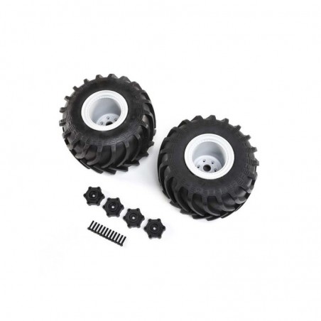 RC Car Parts - LOS43034 - LOS43034 - Mounted Monster Truck Tires, L/R: LMT Losi - FLASH RC