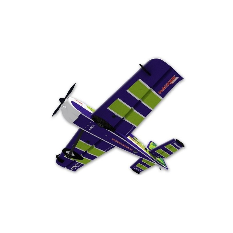 Aeromobile acrobatico RC - Hacker modello MX 2 verde ARF circa 1,20m - FLASH RC
