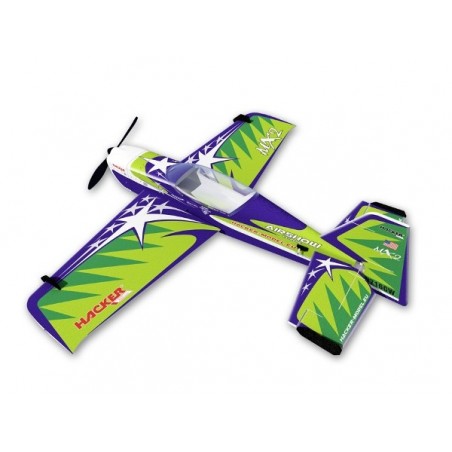 Aeromobile acrobatico RC - Hacker modello MX 2 verde ARF circa 1,20m - FLASH RC