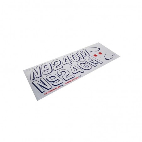 Dekorationsbretter - Decal Sheet : Carbon Cub FX-3 100-200cc HANGAR 9 - FLASH RC