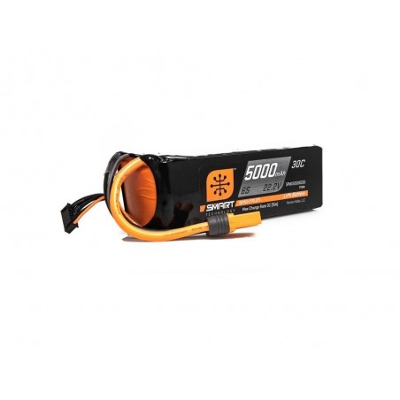 Batteries de propulsion avions RC - Batterie Smart Lipo 6S 22.2V 5000mAh 30C IC5 Spektrum - FLASH RC