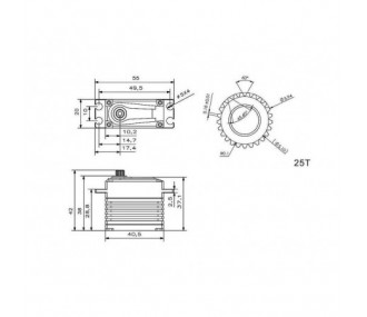 Servo KST A20-3813 MG HV (72g, 38kg.cm, 0,13sec/60°) - FLASH RC 2