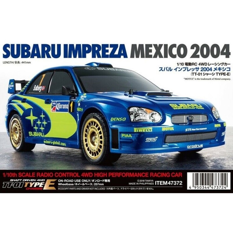 Coches RC de pista - TAMIYA Subaru Impreza Mexico 2004 TT-01E - FLASH RC
