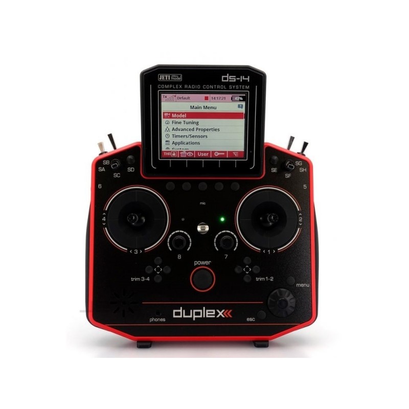 Radiocomandi - Jeti DS14 Gen. 2 Rosso 2.4Ghz Duplex - FLASH RC