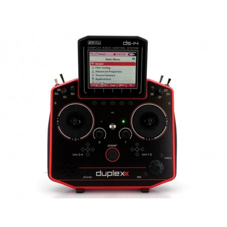 Mandos Radio - Jeti DS14 Gen. 2 Duplex Rojo 2.4Ghz - FLASH RC