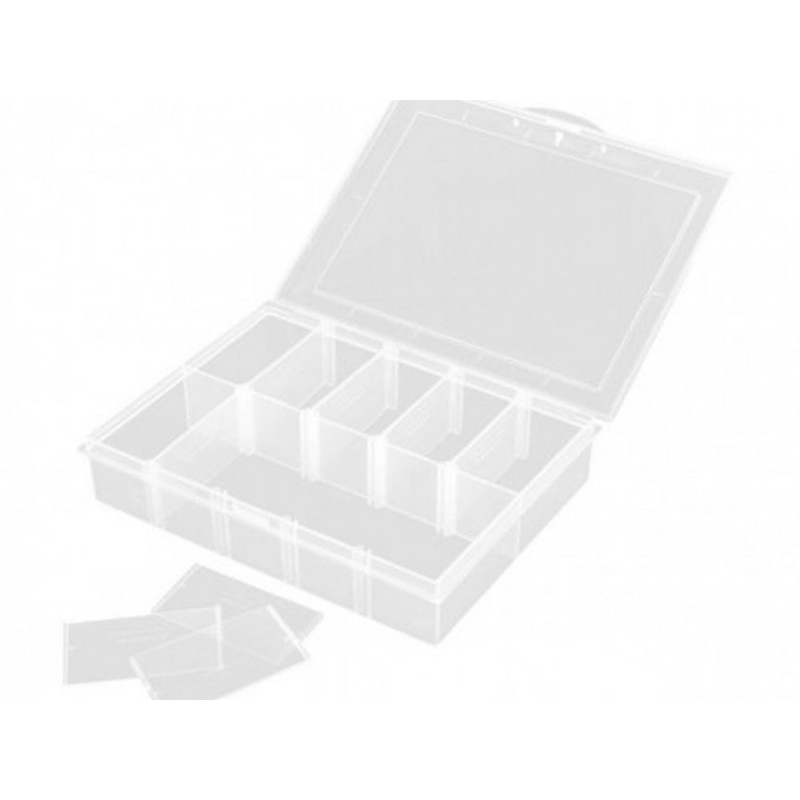 Boîte de rangement 10 compartiments modulables 134x100x29mm - FLASH RC