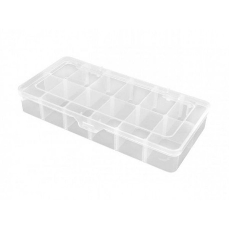Boîte de rangement 12 compartiments modulables 260x125x43.5mm - FLASH RC