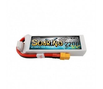 Baterías de propulsión de aviones RC - Gens ace Soaring lipo 4S 14.8V 2200mAh 30C socket XT60 - FLASH RC