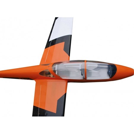 Motoplaneurs RC - Motoplaneur Robbe MDM-1 Fox blanc & orange fibre de verre PNP env.3,50 m - FLASH RC