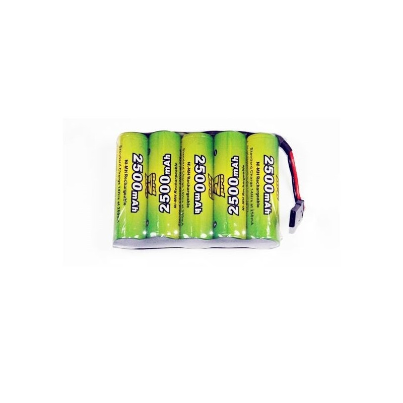 Batteries de réception - Batterie 6,0V 2500mAh NiMh plat A2pro - FLASH RC