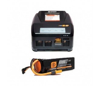 Ladegeräte - Spektrum Smart S1400 G2 Ladegerät + 1x Smart Batterie 6S 5000mAh - FLASH RC