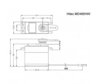 Servos - Standard digital servo Hitec MD485HW (45g, 7kg.cm, 0,15sec/60°) - FLASH RC 2