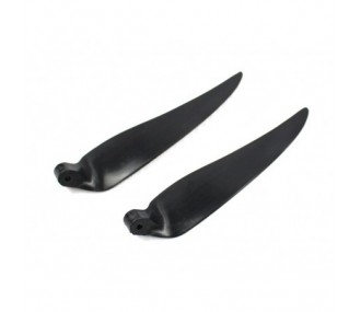 Folding blades - Pair of folding blades 11×8' foot 6mm/ axis 2mm (black plastic) - FLASH RC 2