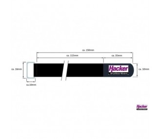 Velcro (strisce, collari, toppe) - HackerMotor Cinghia antiscivolo in velcro, 10x150mm - 4pz - FLASH RC 2