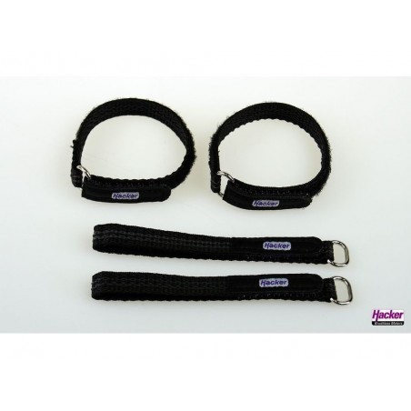 Velcro (strisce, collari, toppe) - HackerMotor Cinghia antiscivolo in velcro, 10x200mm - 4pz - FLASH RC