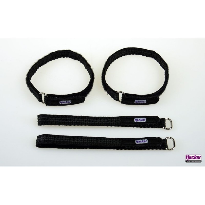 Klettverschluss (Bänder, Halsbänder, Patches) - Klettband Antirutsch HackerMotor, 10x250mm - 4tlg - FLASH RC