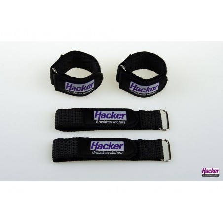 Velcro (strisce, collari, toppe) - HackerMotor Cinghia antiscivolo in velcro, 25x200mm - 4pz - FLASH RC
